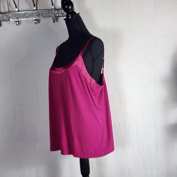 Chico's Berry Rayon Span Adj Silk Like Strap Neckline Stretch Cami Size 3 US XL - Picture 8 of 16